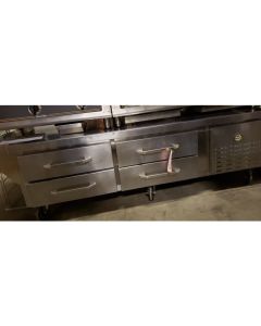 CONTINENTAL DL2G-SS 84" 4 DRAWER REF. EQUIP. BASE - REFURBISHED